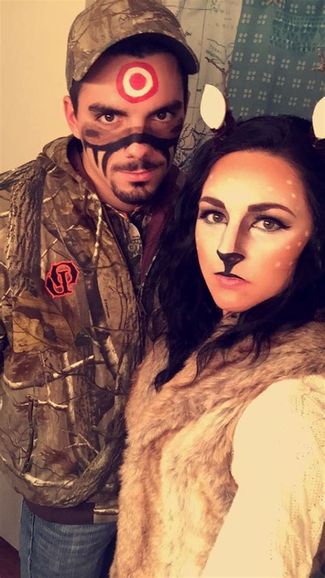 Hunter And And Cute Deer Halloween Costume Look Deer Halloween Costumes Halloween Carnival