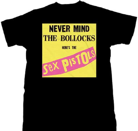 Sex Pistols Album Cover T Shirt Never Mind The Bollocks Mens Black