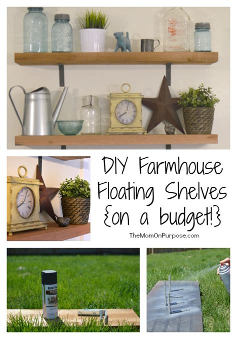 Diy Farmhouse Floating Shelves The Mom On Purpose