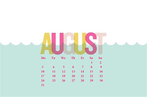 August 2020 Desktop Wallpaper Download Calendar Wallpaper Desktop