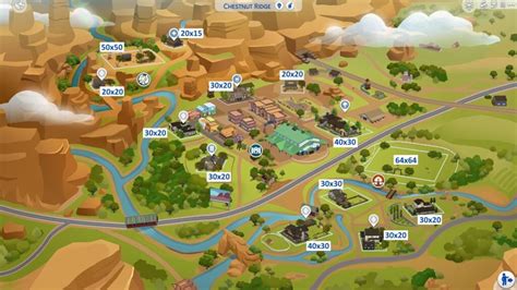 The Sims 4 Horse Ranch World Map Lots And Neighborhoods