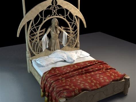 3d Dae Fantasy Bed Rivendell Interior Decor Themes Elven Room Themes