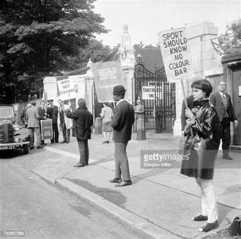 An Anti Apartheid Demonstration Outside Lords Cricket Ground Where