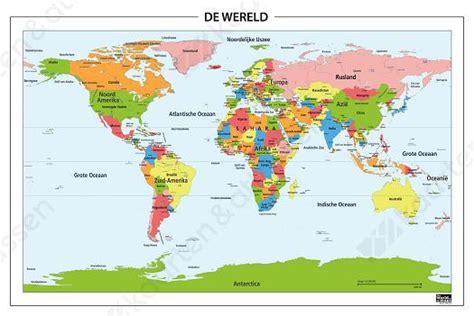 Wereldkaart Kleurige Wereldkaart In Het Nederlands Kaarten En