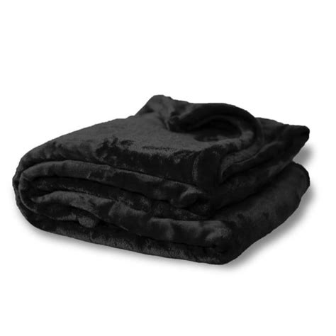 60x72 Deluxe Mink Touch Blanket Black 60x 72 Blanket Black Cotton Throw Blanket Faux