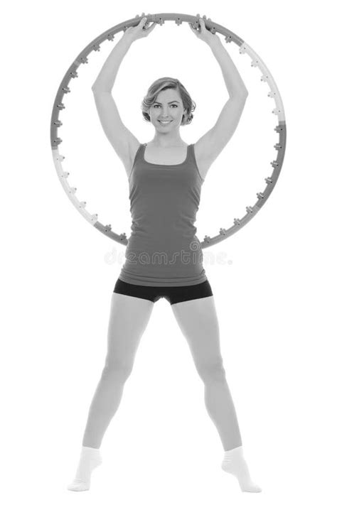 Woman Holding Hula Hoop Stock Image Image Of Attractive 198660357