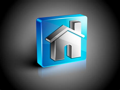 Glossy 3d Web 20 Home Or Homepage Symbol Icon Setgjftpoid Emf