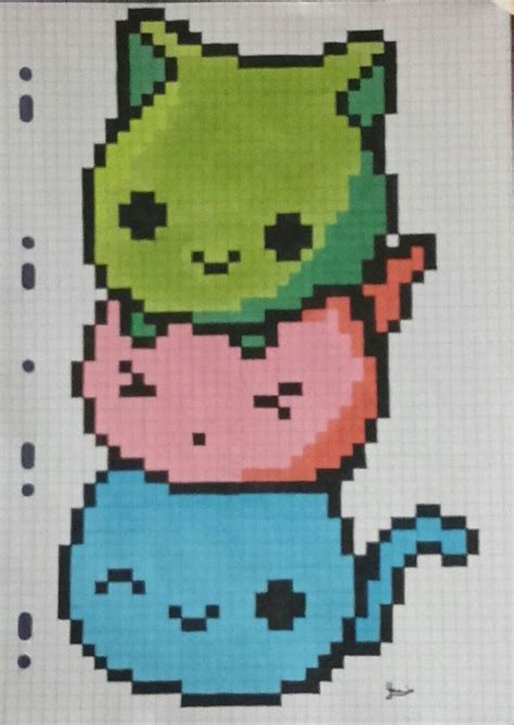 Vous êtes à la recherche des meilleures inspirations pixel art facile et rapide retrouvez tous nos pixel art d' halloween avec le chat noir, la citrouille, la tête de mort et encore d'autres modèles à imprimer sur le thème de noël. Pixel art chat chibi trois couleurs - terminé - encré | Dessin pixel, Pixel art, Pixel art chat