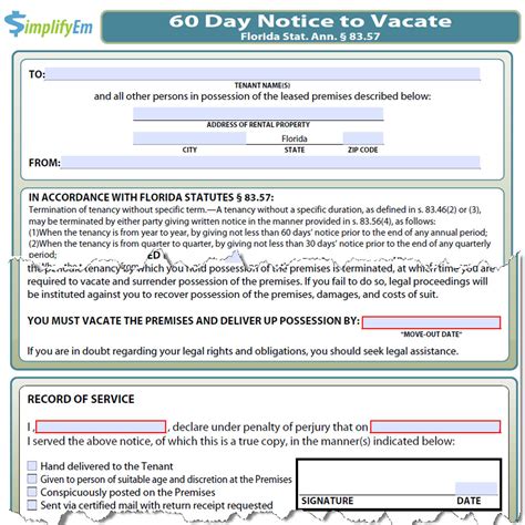 View, download and print 30 day notice to vacate pdf template or form online. Florida Notice to Vacate