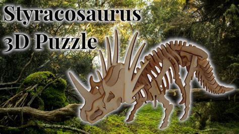 Styracosaurus 3d Wooden Puzzle Assembly Youtube