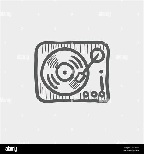 Phonograph Turntable Sketch Icon Stock Vector Image And Art Alamy