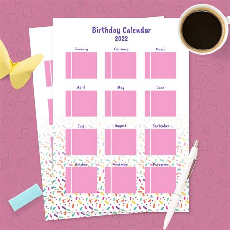 10 Best Office Birthday List Printable Printablee Com Free Birthday