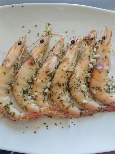 Langostinos Al Horno Asparagus Vegetables Food Baked Shrimp Scampi