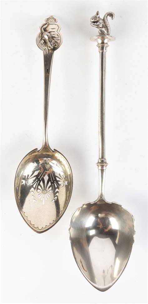 Two Sterling Silver Serving Spoons Cottone Auctions