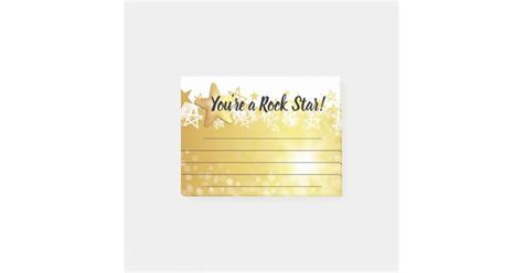 Employee Recognition Post It Award Rock Star Post It Notes Zazzle