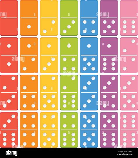 Colourful Domino Set Element Illustration Stock Vector Image And Art Alamy