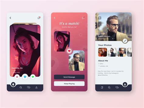 Tinder offers services from fee to more than £35 a month. Dating App Concept | Mobile app design inspiration, App ...