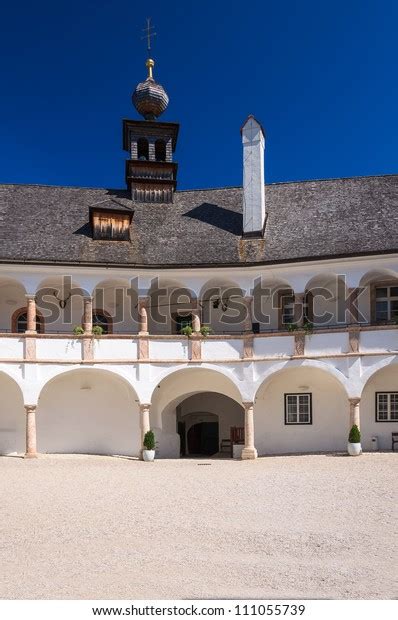 Courtyard Schloss Ort Castle Gmunden Traunsee Stock Photo 111055739