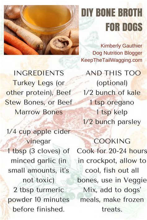 As veterinarian judy morgan writes, it is a strong rejuvenating potion high in minerals, amino acids, glucosamine and many more valuable nutrients. DIY Bone Broth Recipe for Dogs by Kimberly Gauthier, Dog ...