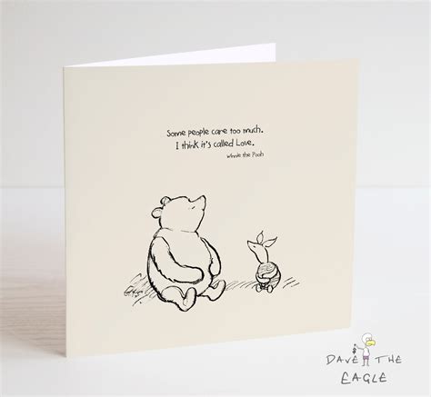 Winnie The Pooh Classic Sentiment Card Quote Birthday Etsy Uk