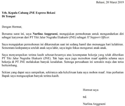 Contoh surat rasmi berhenti kerja kfc resepi book h. Contoh Surat Lamaran Jne - Contoh Surat Penting