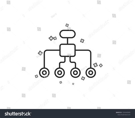 Restructuring Line Icon Business Architecture Sign Stock Vector
