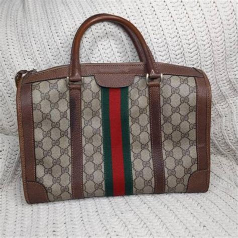 Authentic Vintage Gucci Gg Monogram Supreme Sherry Web Ophidia Etsy