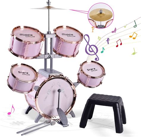 Childrens Drum Set Musical Toy Drum Kit For Toddlers Jazz Drum Set For