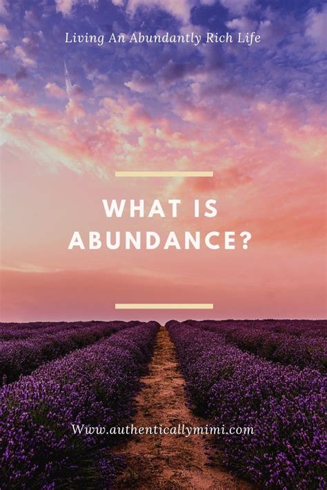 Abundance Meaning
