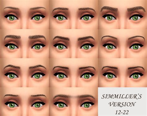 My Sims 4 Blog Eyebrows Default Replacement Eyebrows