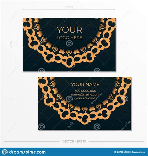 Dark Green Business Cards Template Decorative Business Card Ornaments