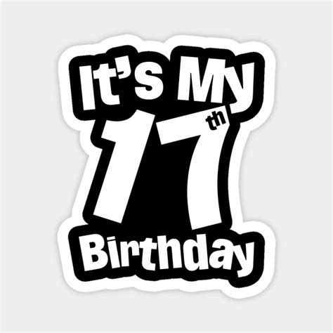 Its My 17th Birthday 17 Year Old Birthday Its My 17th Birthday