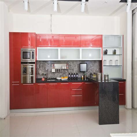 Buy our high gloss kitchen units online or visit our showroom today. Modern Elegant Solid Wooden Red High Gloss European Style ...