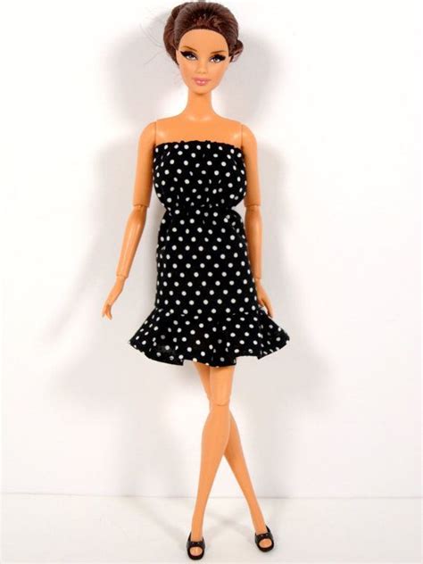 Polka Dot Dress Barbie Doll Clothes By Ellelalaboutique On Etsy Dress Barbie Doll Barbie