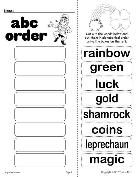 Abc Order Worksheets Kindergarten Worksheet Science Fair Project