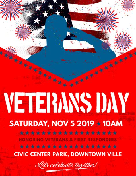 Veteran Day Flyer Template Postermywall