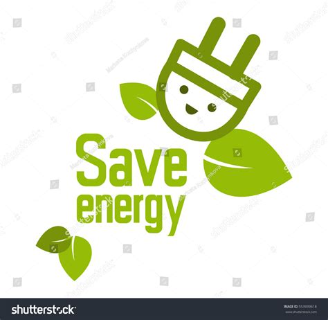 Save Energy Symbol Royalty Free Stock Vector 553939618