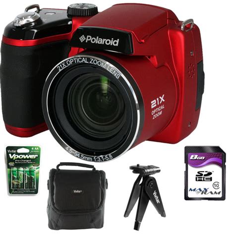 Polaroid Is2132 Red 16mp 21x Zoom Digital Still Camera With 2 Inch Lcd