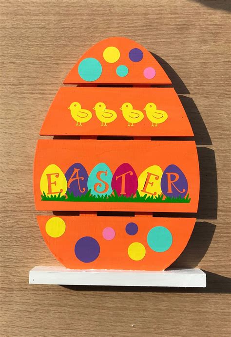Easter Decorationeaster Decorwooden Easter Eggs Etsy