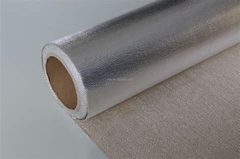 E Glass Aluminum Foil Coated Fiber Glass Fabric Aluminum Coated Glass