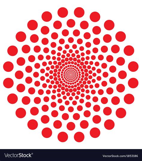 Red Dot Spiral Royalty Free Vector Image Vectorstock