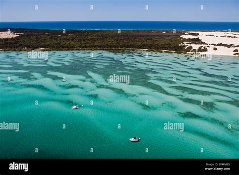 Aerial View Moreton Island Brisbane Australia Stock Photo Alamy