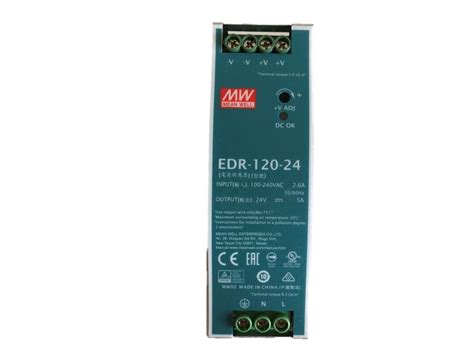 Good Quality Edr 120 24 24v Ac Dc Single Output Enclosed Mean Well