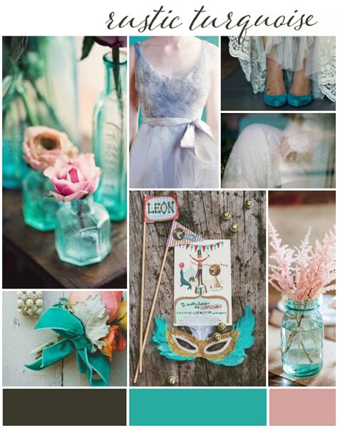 Rustic Turquoise Wedding Inspiration Colour Ideas