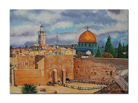 Jerusalem Painting Western Wall Kotel Holy Land Old City Etsy