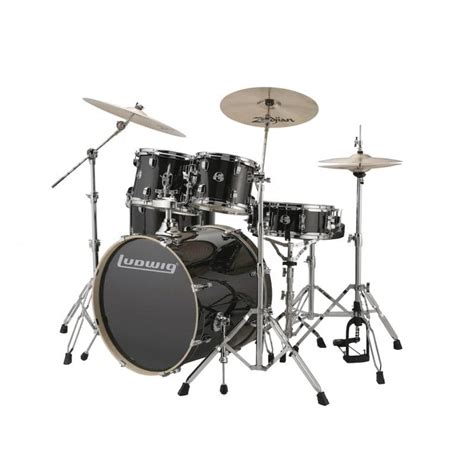 Ludwig Element Evolution 6pc Drum Set Black Sparkle Wzildjian I Serie