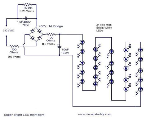 Mains Operated Led Circuit Electronic Circuits And Diagrams