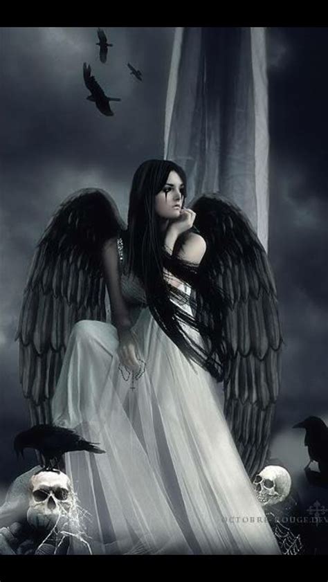 Dark Angel Ange gothique Art à thème dragon Art fantastique gothique