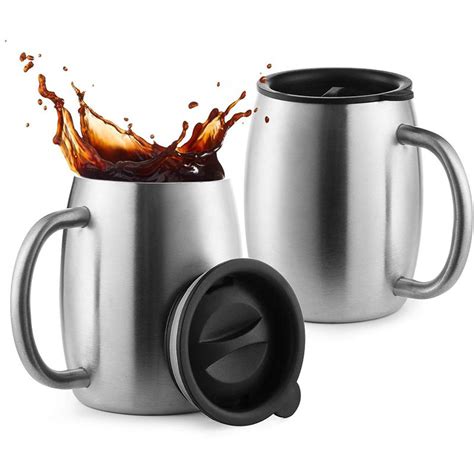 Coffee Mug Set Stainless Steel Double Wall Ml Set Of