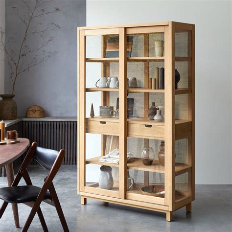 Solid Oak Cabinet 180 Cm Dining Room Storage Tikamoon